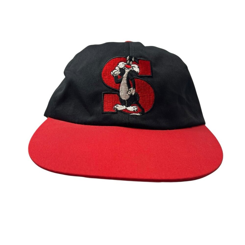 Sylvester the Cat Looney Tunes Vintage Hat Cap 1993 90's Dad Long Bill Strapback